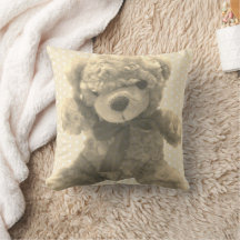 Lief teddyberennursery met lichtbruine vintage tin