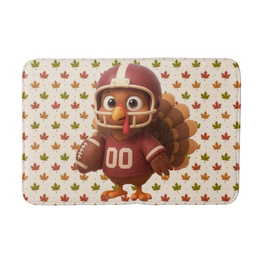 Lief Thanksgiving-dag voetbal kalkoen Badmat (Voorkant)