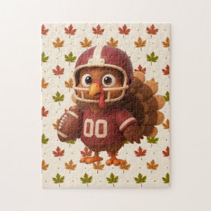 Lief Thanksgiving-dag voetbal kalkoen Legpuzzel