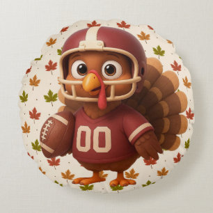 Lief Thanksgiving-dag voetbal kalkoen Rond Kussen