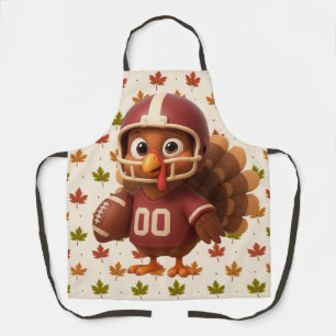 Lief Thanksgiving-dag voetbal kalkoen Schort