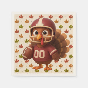 Lief Thanksgiving-dag voetbal kalkoen Servet