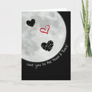 Lief tot de Maan en terug Gelukkig Valentijnsdag Kaart