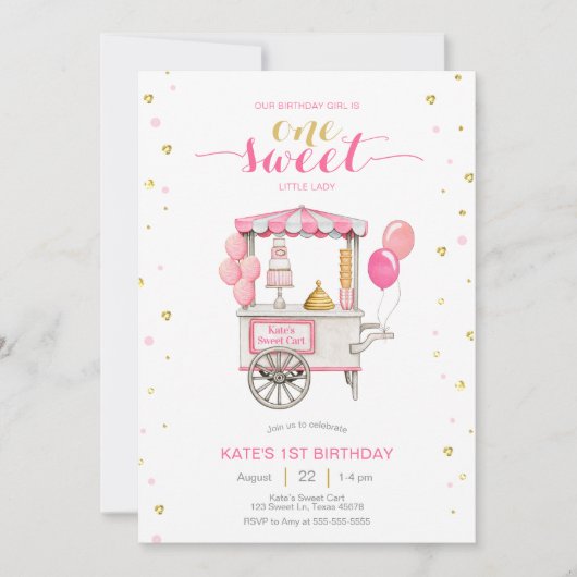  lief traktkar 1e verjaardagsfeestje kaart (Voorkant)