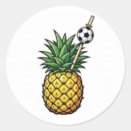 Lief Tropisch Voetbal Ananas Zomer Sporten Sticker