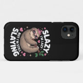 Lief Tussenmeisje Grappig Dier Luiaard Slay Meme T Case-Mate iPhone Case (Achterkant (horizontaal))