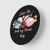 lief valentijn paar op maat aanpassen ronde klok (Hoek)