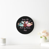 lief valentijn paar op maat aanpassen ronde klok (Huis)