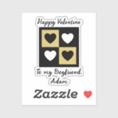lief valentijn paar op maat aanpassen sticker (Vel)