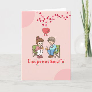 Lief Valentijnsdag Kaartje – Ik Hou Meer van Jou d Kaart