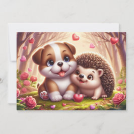 Lief Valentijnskaart - Vlakke Feestkaart Feestdagenkaart