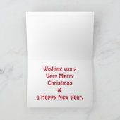 Lief varken in kerstmuts kerstboom feestdagen kaart (Binnen)