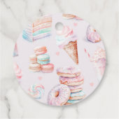 Lief verjaardagsfeestje pastel dank u bedankjes labels (Achterkant)