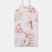 Lief verjaardagsfeestje pastel dank u cadeaulabel (Achterkant)