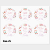 Lief verjaardagsfeestje pastel dank u ronde sticker (Vel)