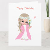 Lief Verjaardagskaart voor een Sieraardig Fee Meis Kaart (Voorkant)
