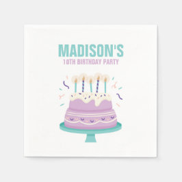 Lief verjaardagstaart kinderen verjaardagsfeestje servet