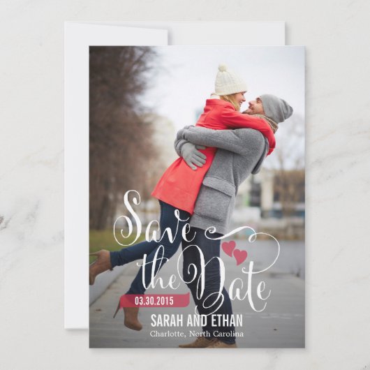Lief verzoek bewaar de datum - bewerkbare kleur save the date (Voorkant)