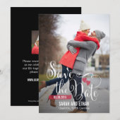 Lief verzoek bewaar de datum - bewerkbare kleur save the date (Voorkant / Achterkant)