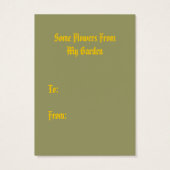 Lief Victoriaans Stijl Gift Labels De Daffodil Mei Visitekaartje (Achterkant)