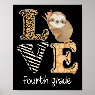 Lief vierde klas luiaard 4e klas leraar terug naar poster