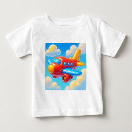 Lief vliegtuigje in cartoonstijl