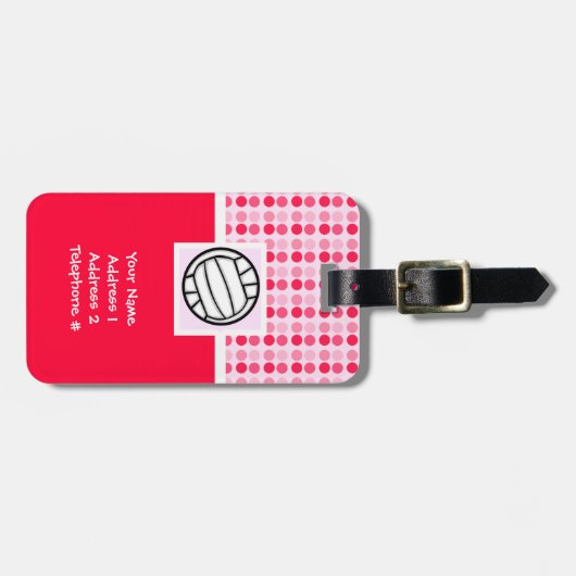 Lief Volleybal Bagagelabel (Voorkant horizontaal)