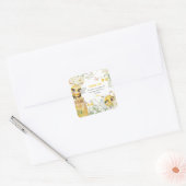 Lief voor de verjaardag van Bee dank u Vierkante Sticker (Envelop)