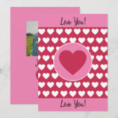 Lief voor Jou! Hartjes en Foto Valentijn Feestdagenkaart (Voorkant / Achterkant)