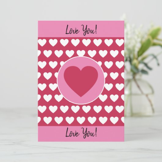 Lief voor Jou! Hartjes en Foto Valentijn Feestdagenkaart (Staand voorkant)