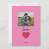 Lief voor Jou! Hartjes en Foto Valentijn Feestdagenkaart (Achterkant)