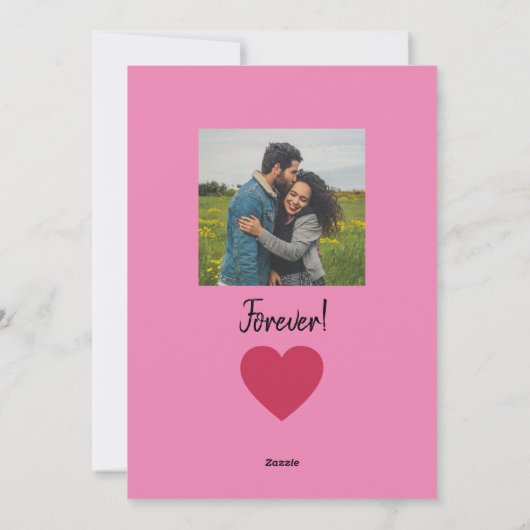 Lief voor Jou! Hartjes en Foto Valentijn Feestdagenkaart (Achterkant)