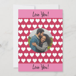 Lief voor Jou! Hartjes en Foto's Valentijn Feestdagenkaart