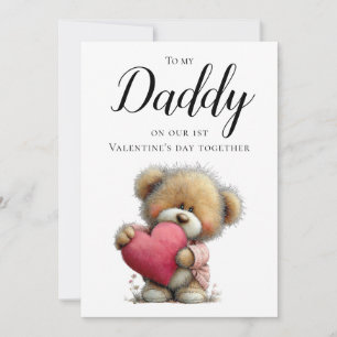 Lief Voor Mijn Papa Op Onze 1e Valentijnsdag Feestdagenkaart