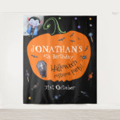 Lief watercolor Halloween kinderfoto-achtergrond Wandkleed (Voorkant)