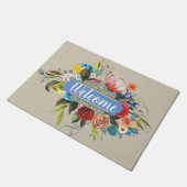 Lief Waterverf boeket Welkom Deurmat (Schuin)
