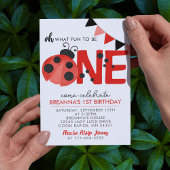 Lief Waterverf lieveheersbeestje 1e verjaardagsfee Kaart