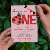 Lief Waterverf lieveheersbeestje 1e verjaardagsfee Kaart