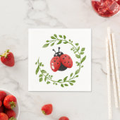 Lief Waterverf lieveheersbeestje Verjaardag Servet (Insitu)