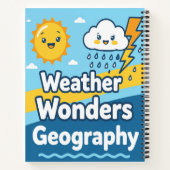 Lief Weer Verwondert Geografie Gepersonaliseerd Notitieboek (Achterkant)