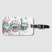 LIEF WHIMSISEKEL BLAUW & WIT ZEEMEERDJE BAGAGELABEL (Voorkant (horizontaal))