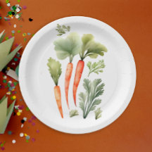Lief wortel hoofdgerecht aquarel voedselpatroon