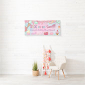 Lief Zes meisje 6e verjaardag banner / achtergrond (Insitu)