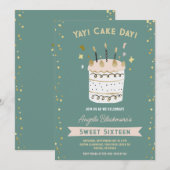 Lief Zestien 16e Meisjes Verjaardagsfeestje Roze G Kaart (Voorkant / Achterkant)