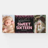 Lief Zestien 16e Verjaardagsfeestfoto Spandoek (Horizontaal)