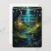 Lief Zestien, betoverde Bos Feeën Lichten Kaart (Voorkant / Achterkant)