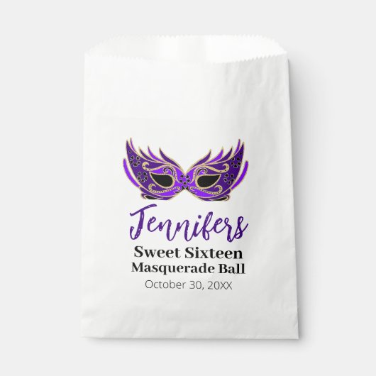 Lief Zestien Masquerade Bal Party Favor Bag Bedankzakje (Voorkant)