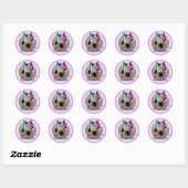 "Lief zestien" meisjes mode winkeldiva's Ronde Sticker (Vel)