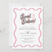 Lief Zestien Retro Wavy Minimalist 21e Verjaardag Kaart (Voorkant)