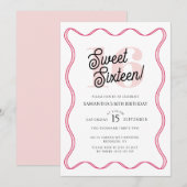 Lief Zestien Retro Wavy Minimalist 21e Verjaardag Kaart (Voorkant / Achterkant)